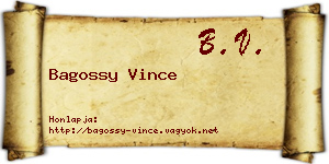 Bagossy Vince névjegykártya